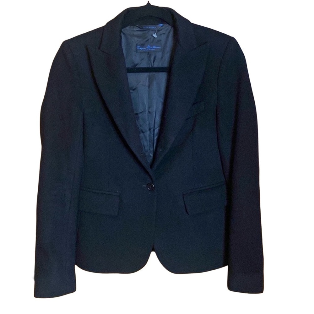 ENZO MANTOVANI made in Italy 100% CASHMERE BLAZER IN BLACK size 38